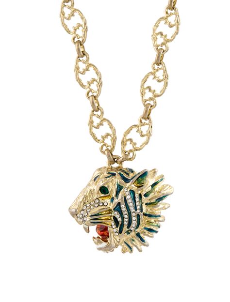 gucci necklace green tiger|Gucci year of the tiger.